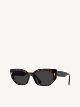 FE40018I Logo Sunglasses with Smoke Lens in Coloured Havana