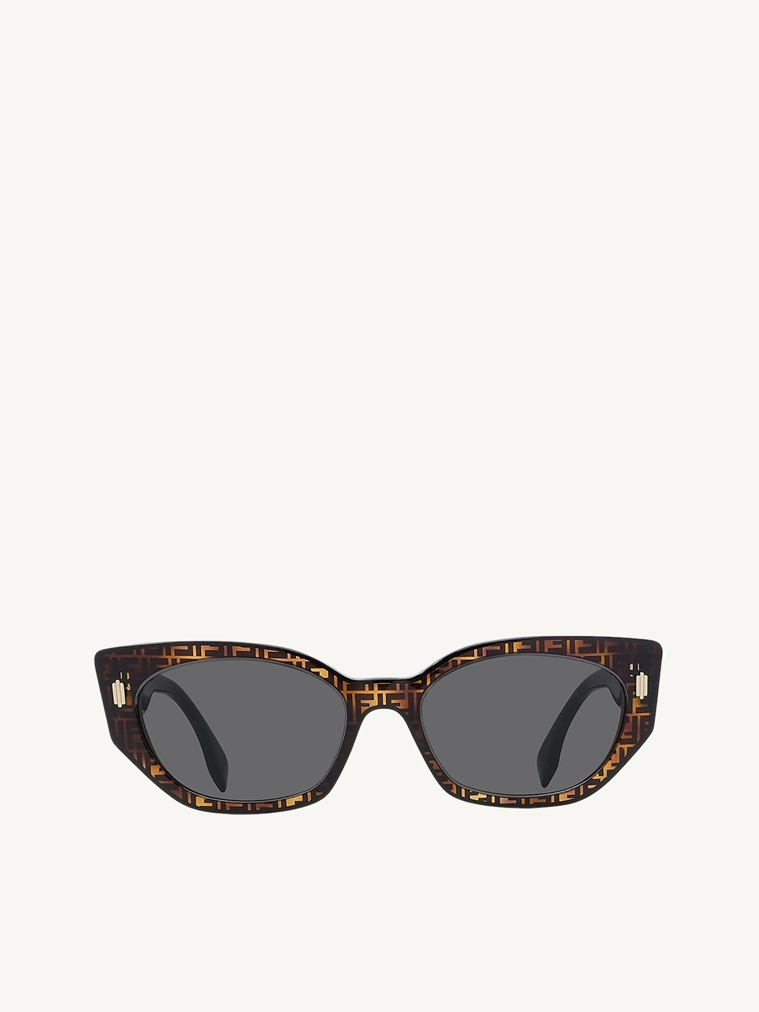 FE40018I Logo Sunglasses with Smoke Lens in Coloured Havana