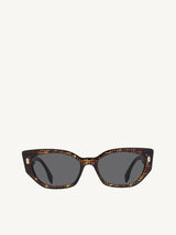 FE40018I Logo Sunglasses with Smoke Lens in Coloured Havana