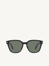 FE40001U Square Sunglasses with Smoke Lens in Shiny Black