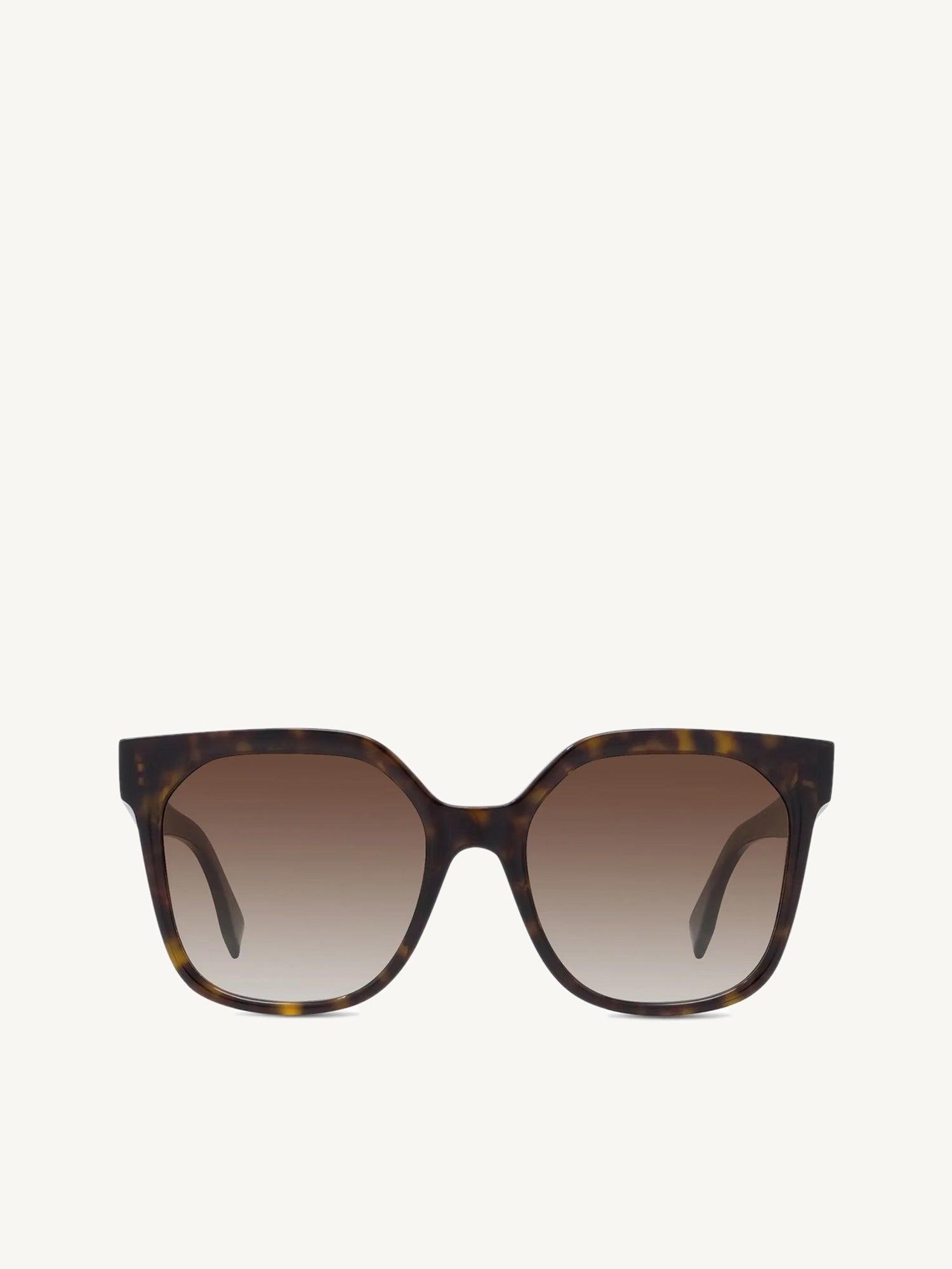 FE40007I Square Sunglasses with Gradient Brown Lens in Dark Havana