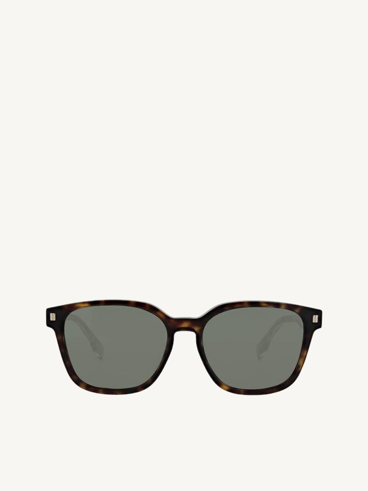 FE40001U Square Sunglasses with Green Lens in Dark Havana