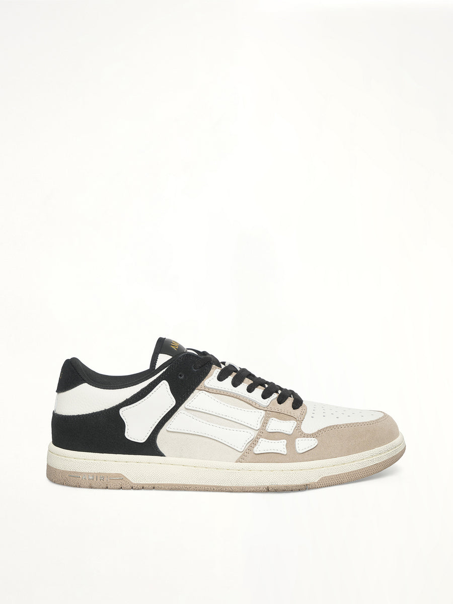 Distressed Skeleton Low Top Sneaker in Black Side View | AMIRI