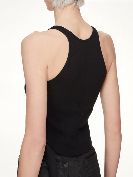 Basic Cropped Tank in Black