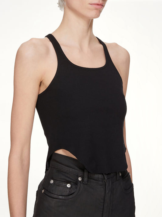 Basic Cropped Tank in Black