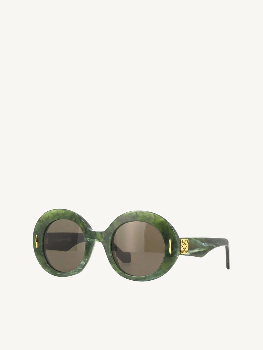 Loewe LW40146F 5196E Acetate Sunglasses in Marble Green