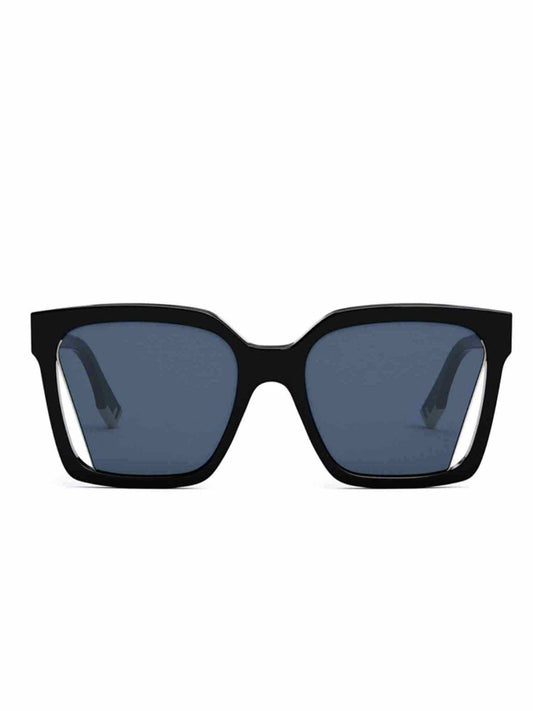 Fendi FE40085I 5501V Geometric Sunglasses in Blue/Black