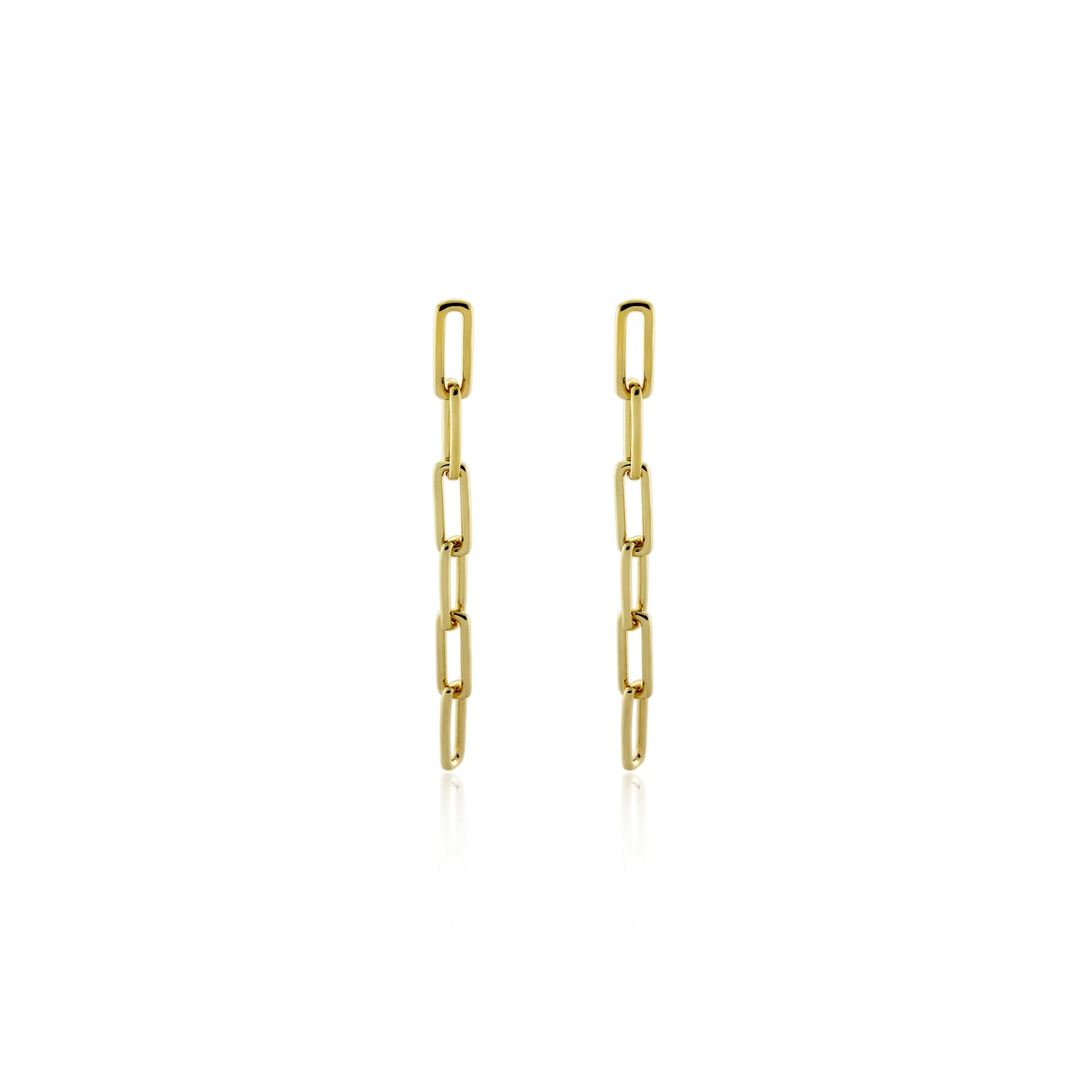 Chunky Chain Earrings in Gold