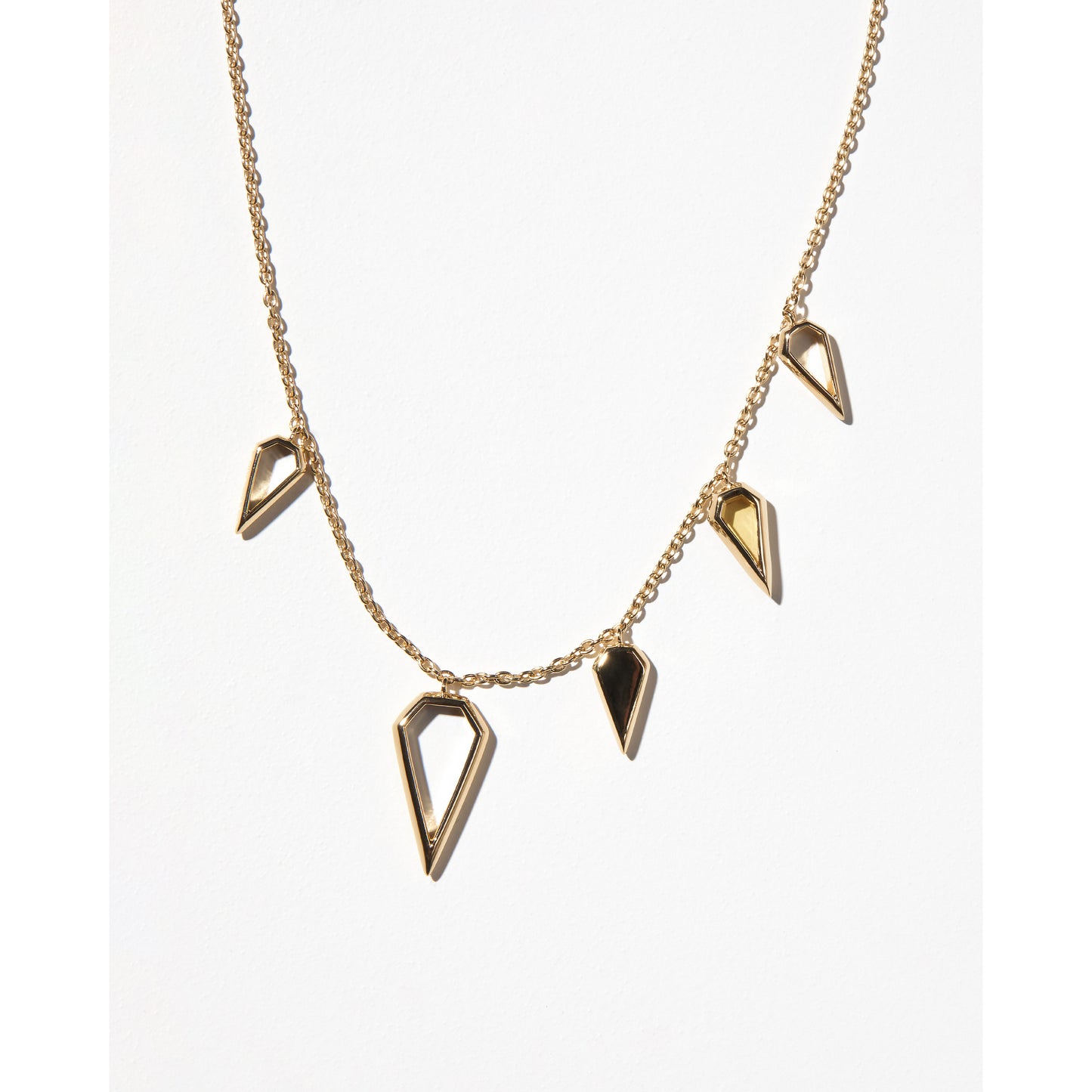 Spear Gem Necklace in Gold