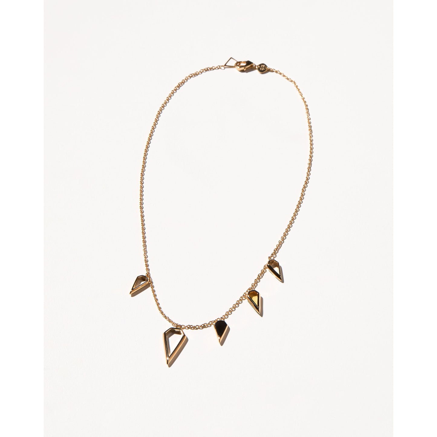 Spear Gem Necklace in Gold