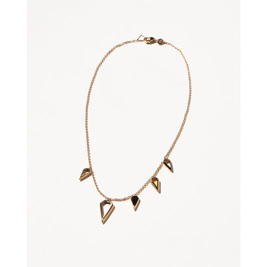 Spear Gem Necklace in Gold