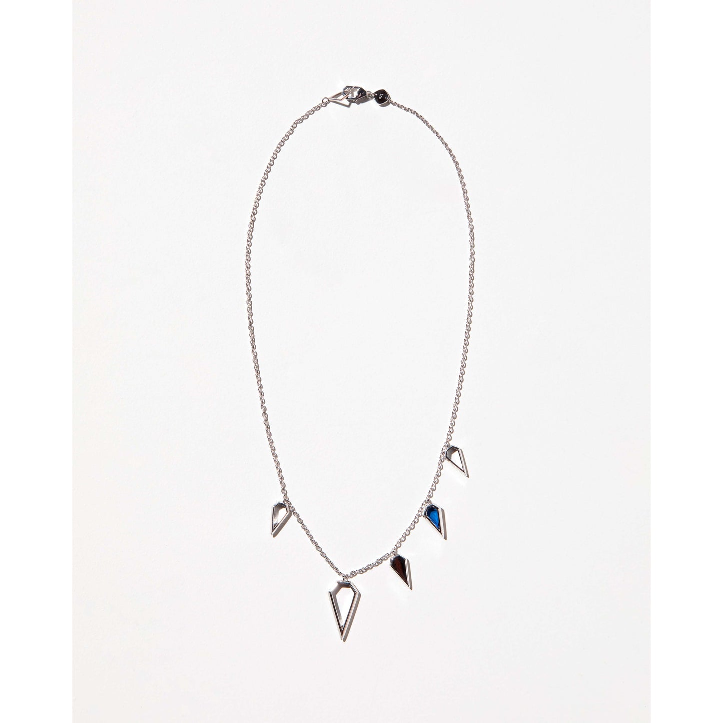 Spear Gem Necklace in Silver