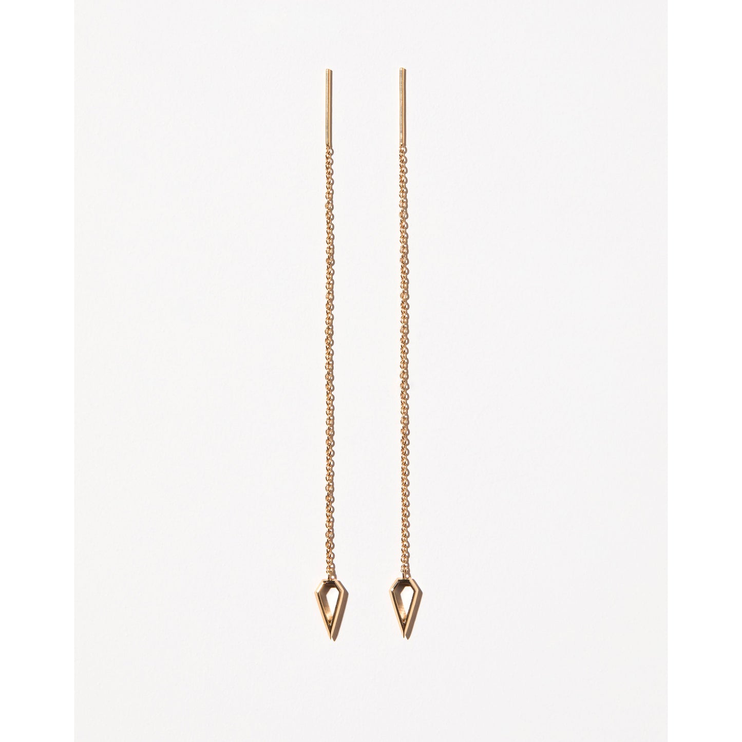 Spear Thread Earrings in Gold