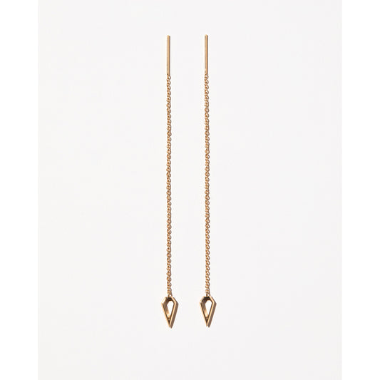 Spear Thread Earrings in Gold