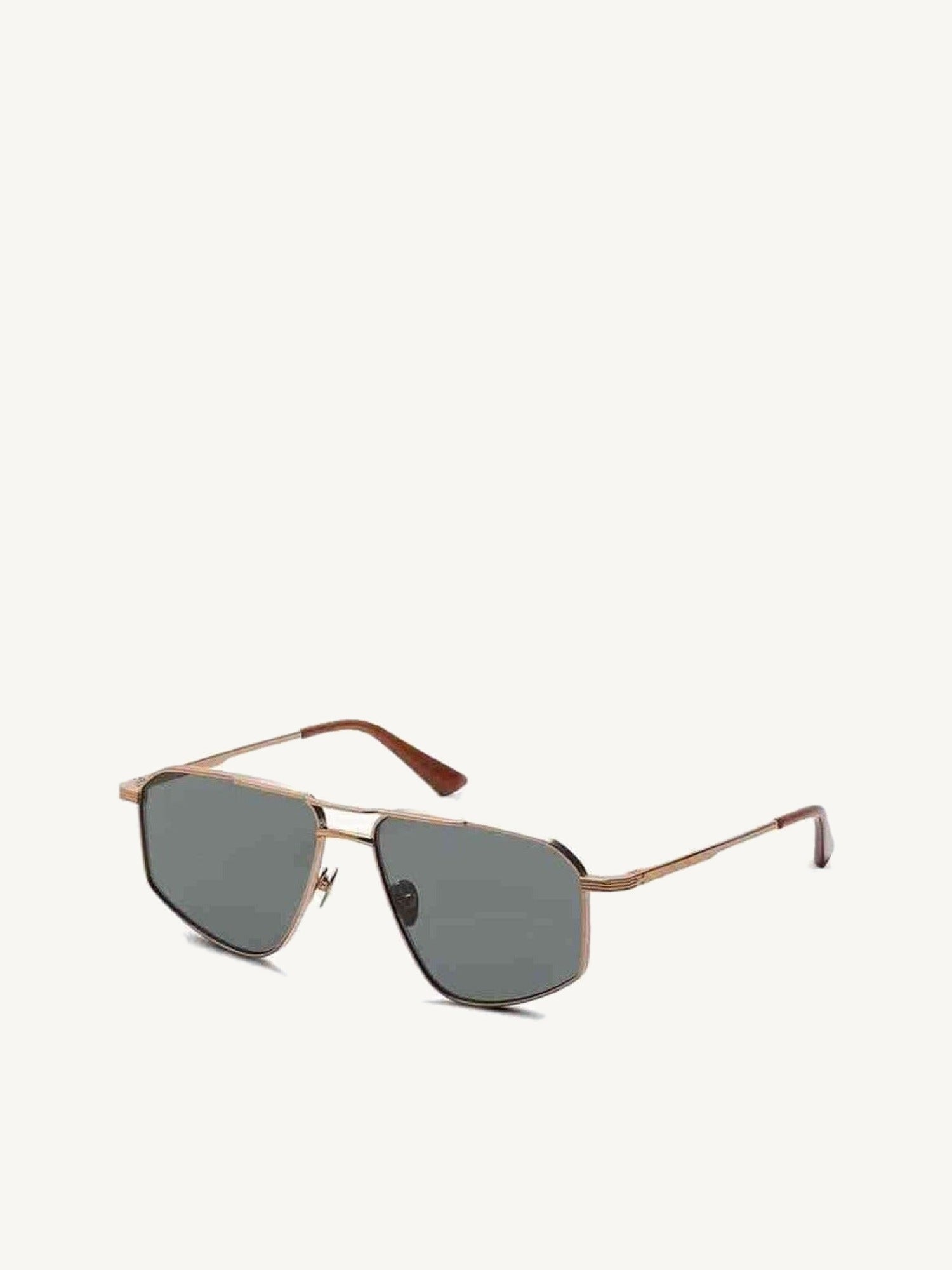 Thirty Six II Sunglasses with Green Lens in Gold Silver