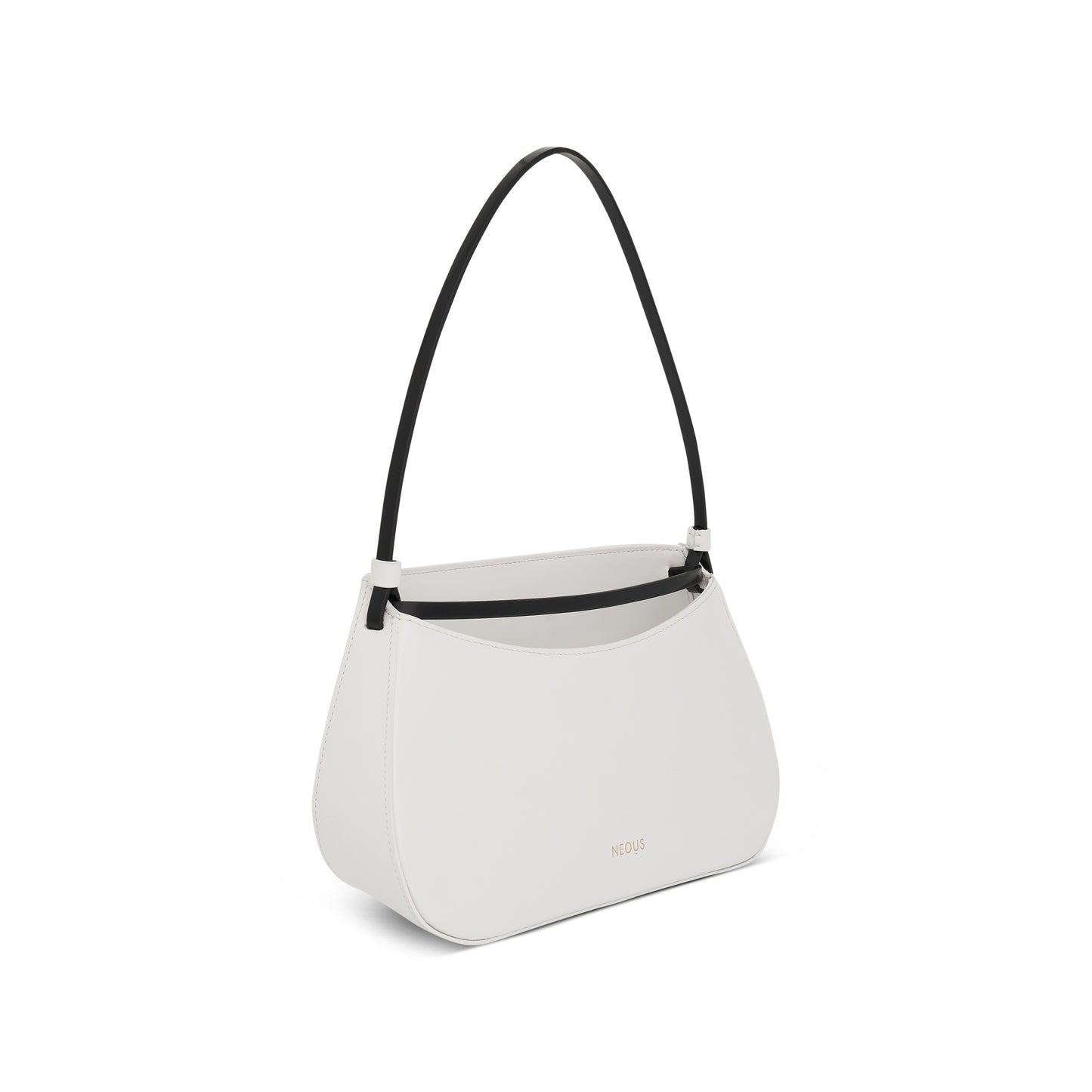 Zeta Baguette Bag in White/Black