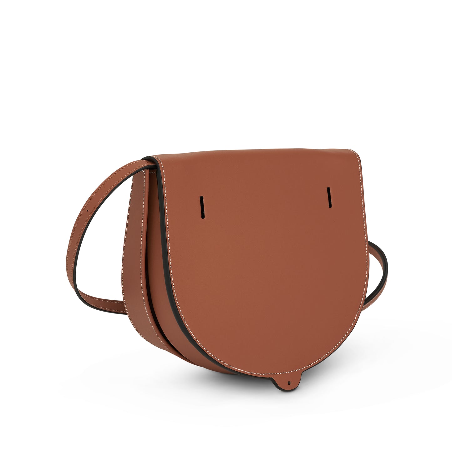 Mini Heel Bag  in Soft Calfskin in Tan