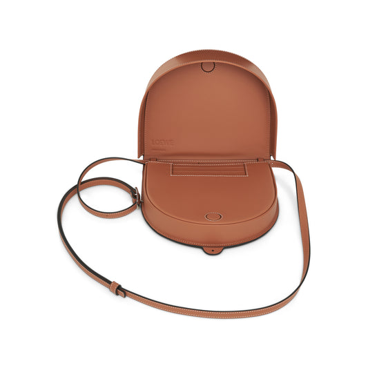 Mini Heel Bag  in Soft Calfskin in Tan