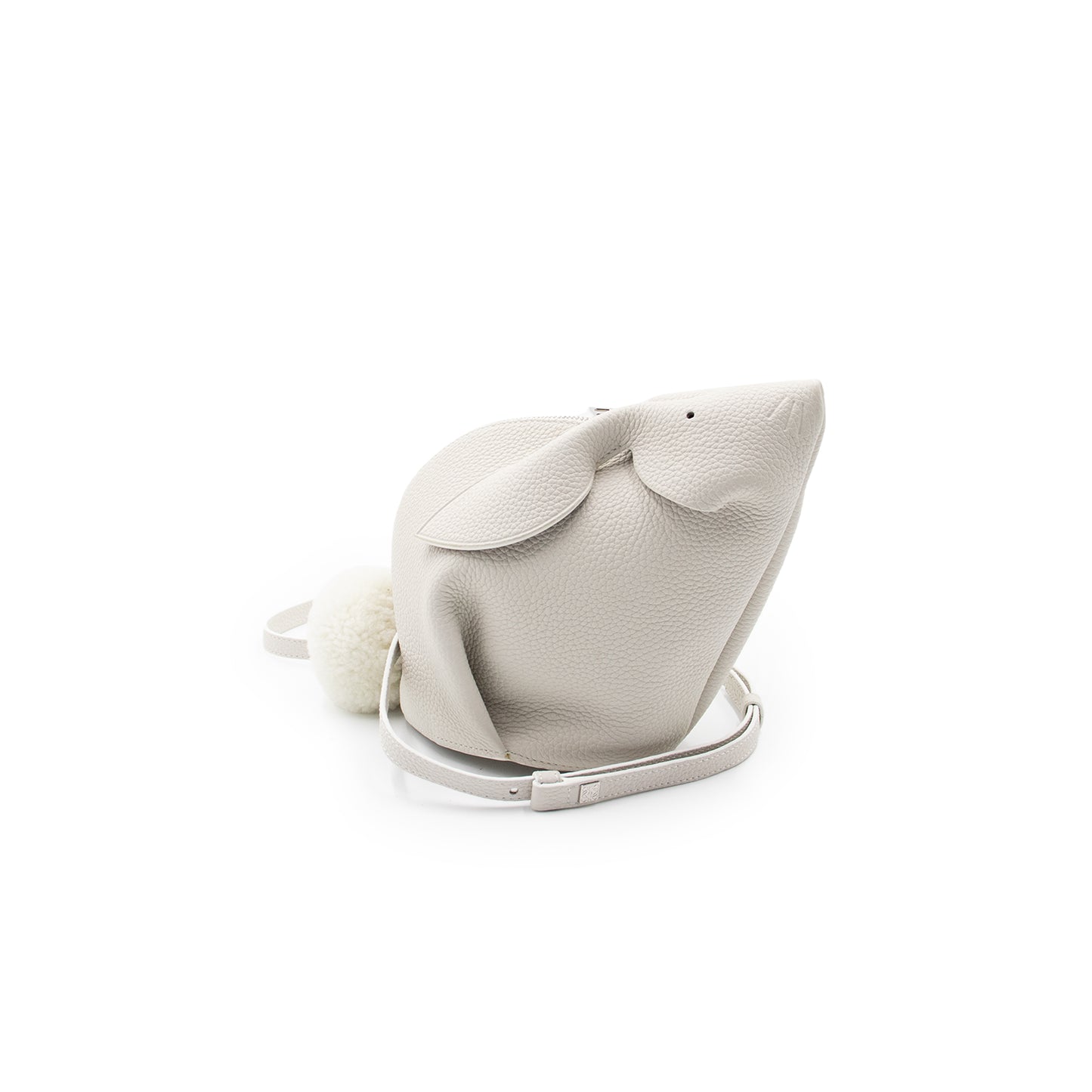Mini Bunny Bag in Classic Calfskin in White