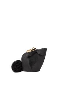 Bunny Charm in Soft Grained Calfskin in Black