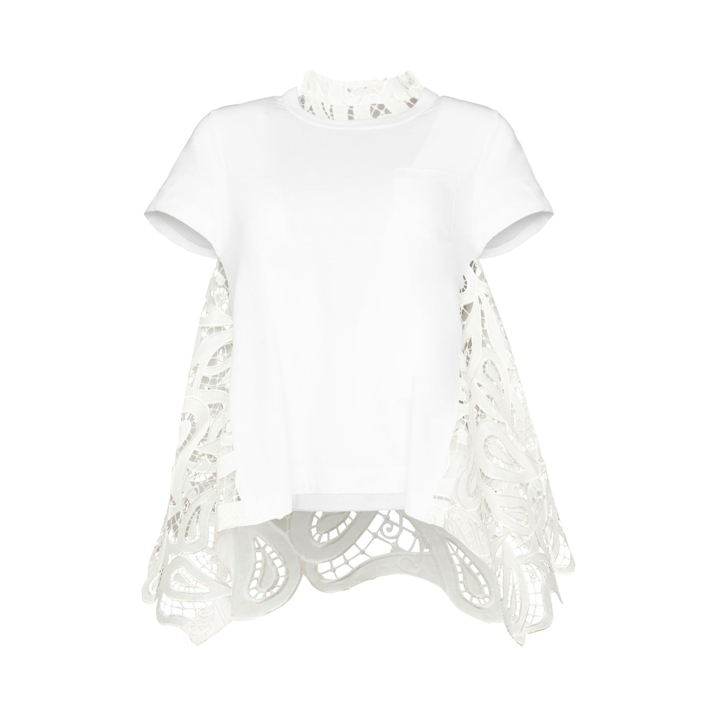 Paisley Lace T-Shirt in White