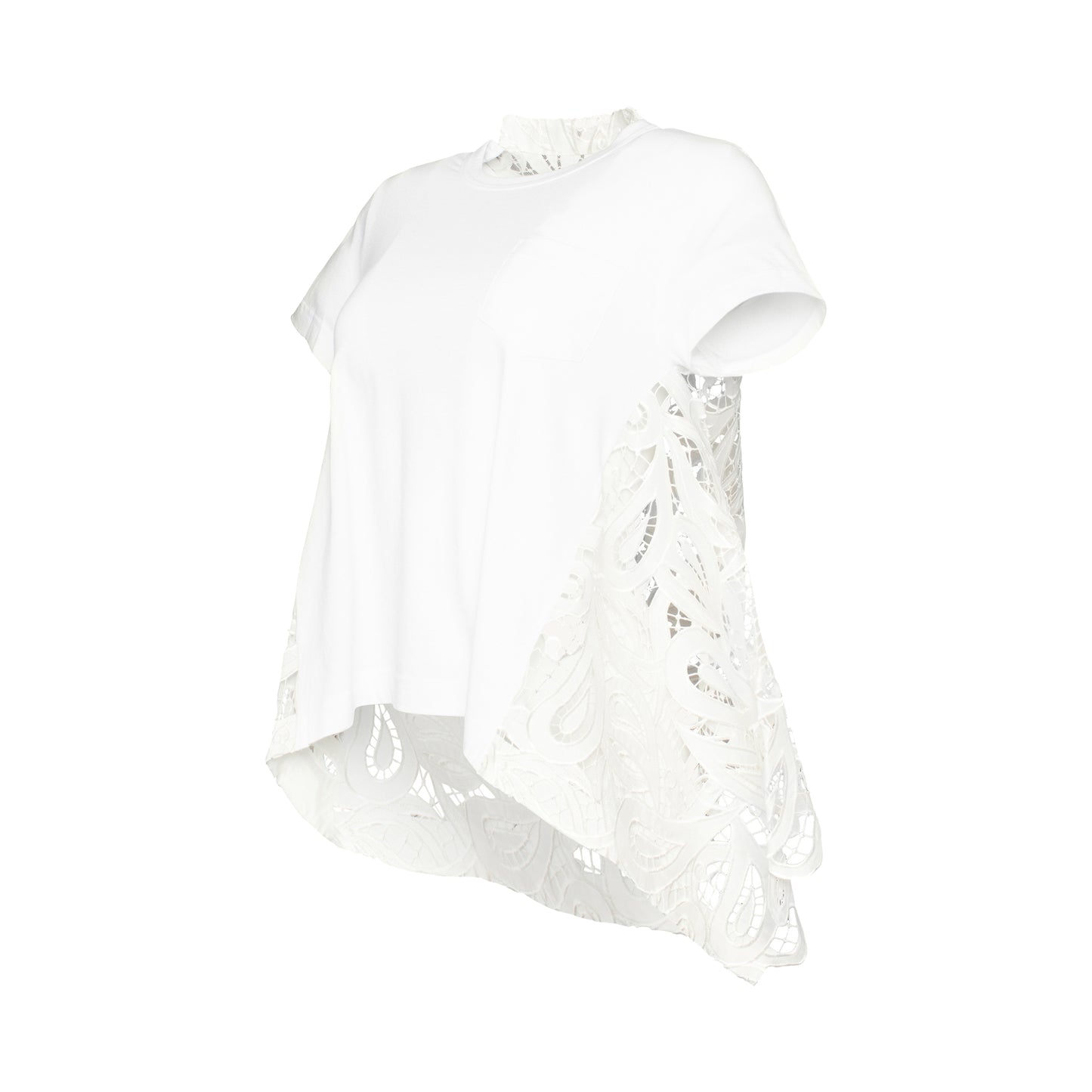 Paisley Lace T-Shirt in White