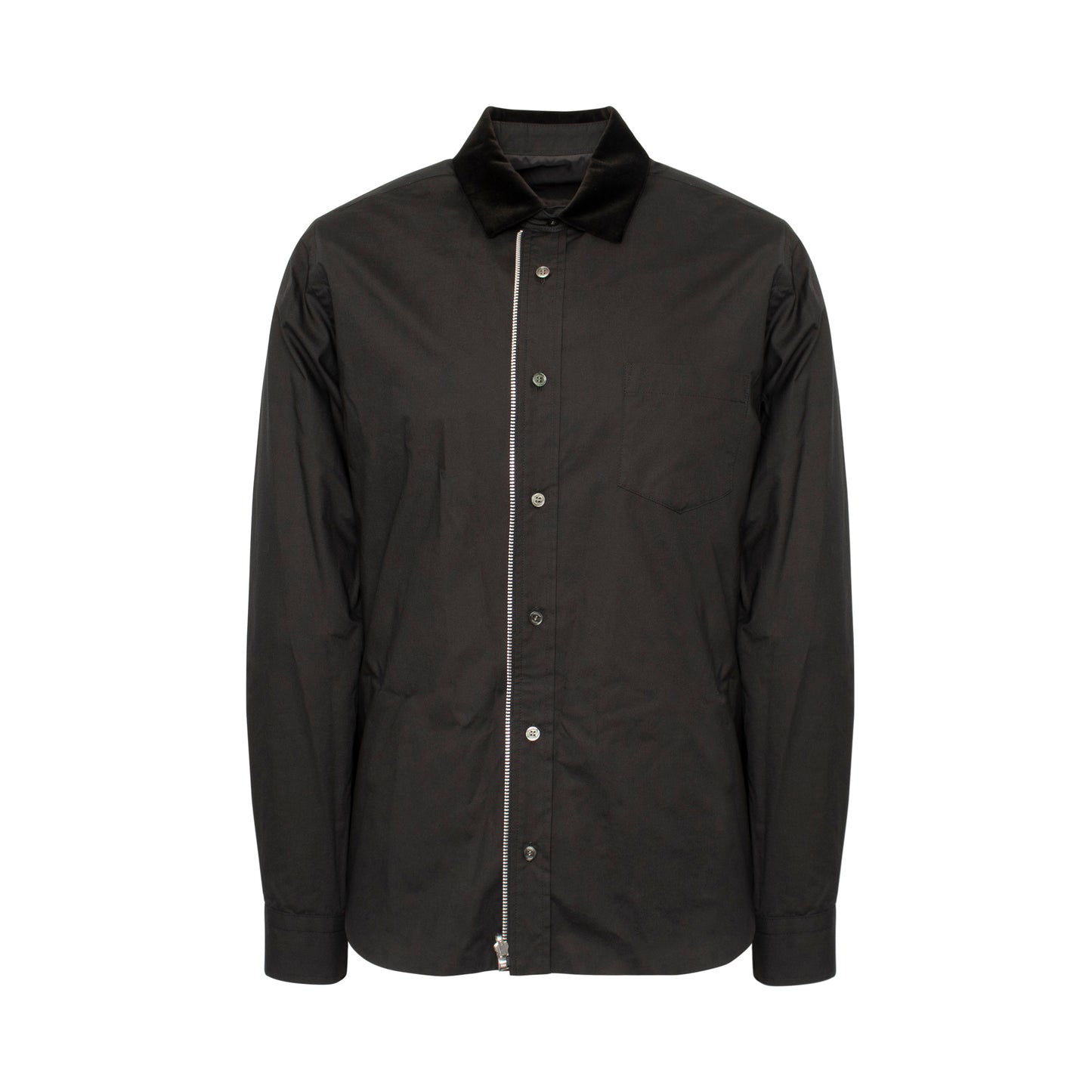Cotton And Nylon Shirt in Black