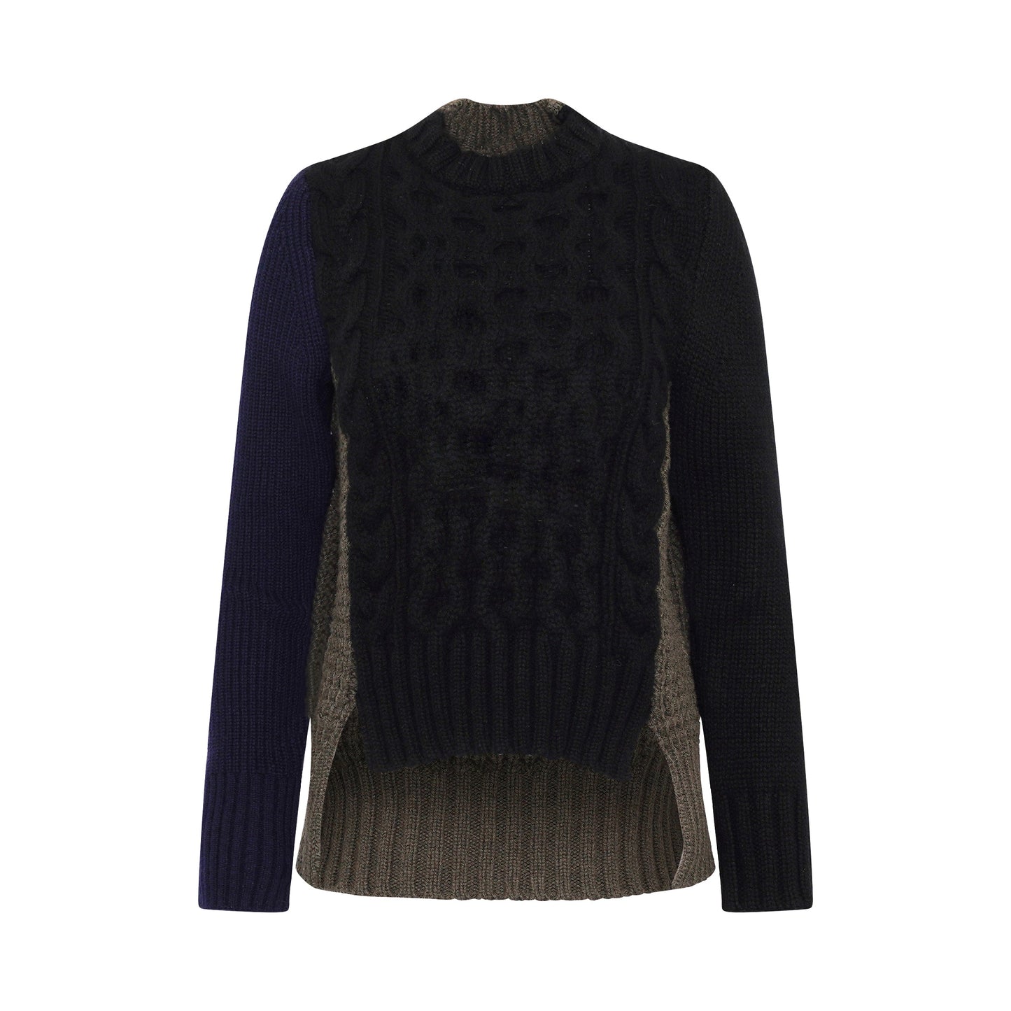 Wool Knit Sweater in Black