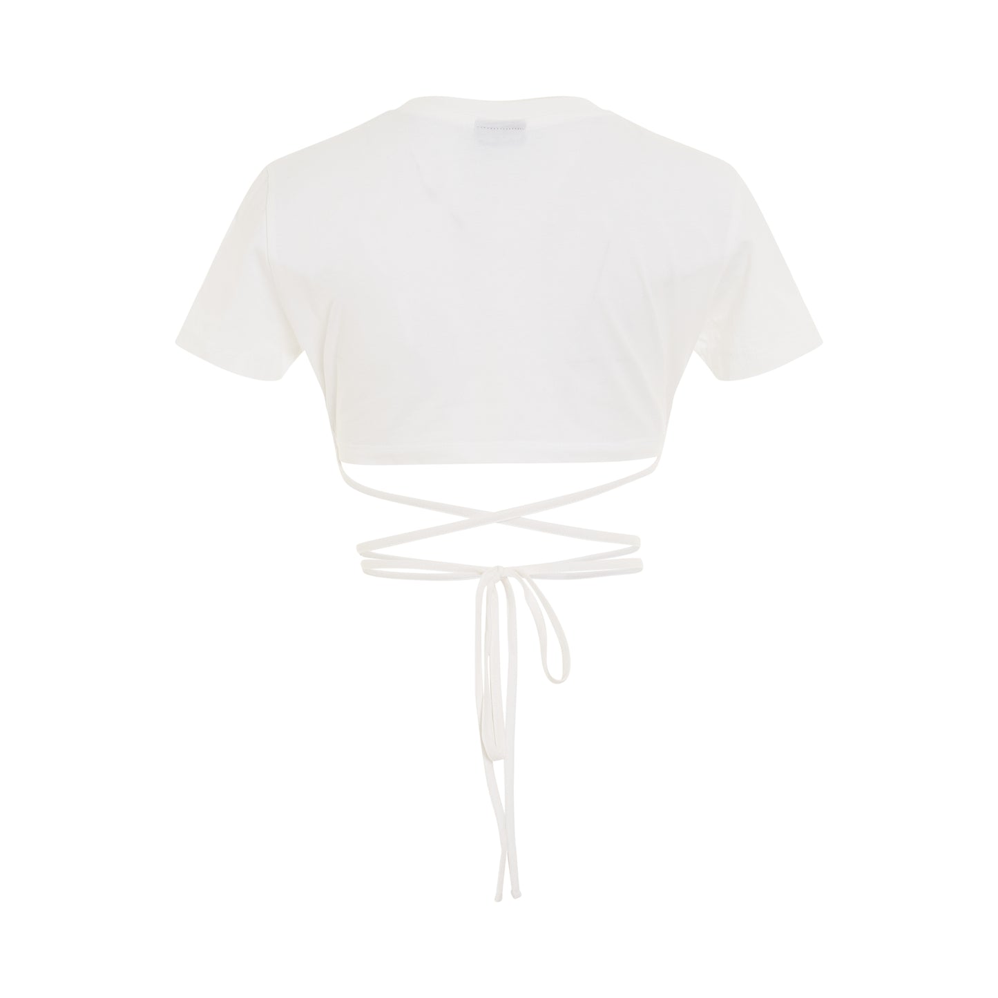 Baci Gathered Bra T-Shirt in White