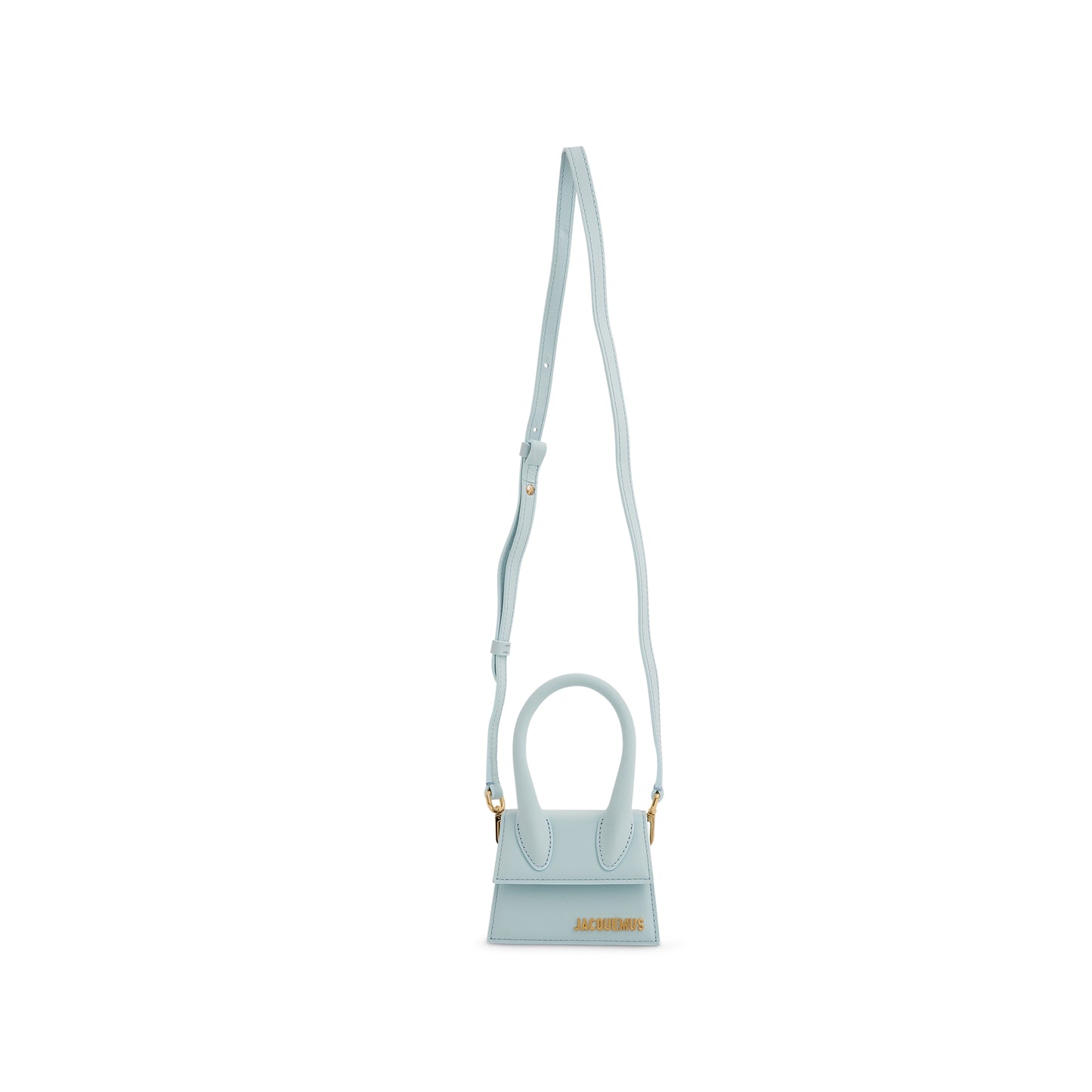 Le Chiquito Mini Leather Bag in Pale Blue