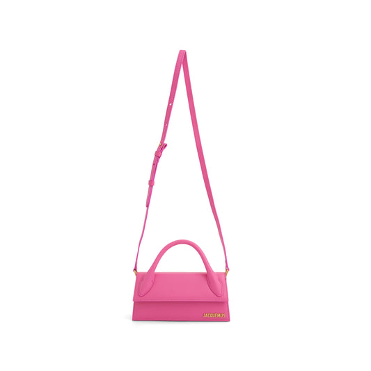 Le Chiquito Long Leather Bag in Pink