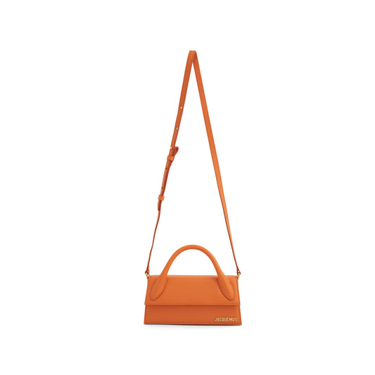 Le Chiquito Long Leather Bag in Orange