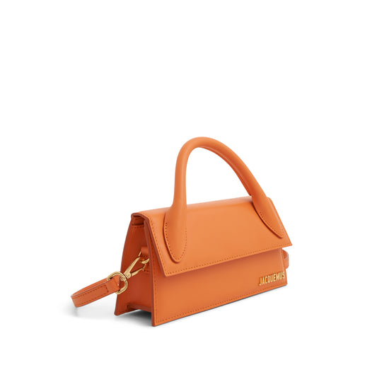 Le Chiquito Long Leather Bag in Orange