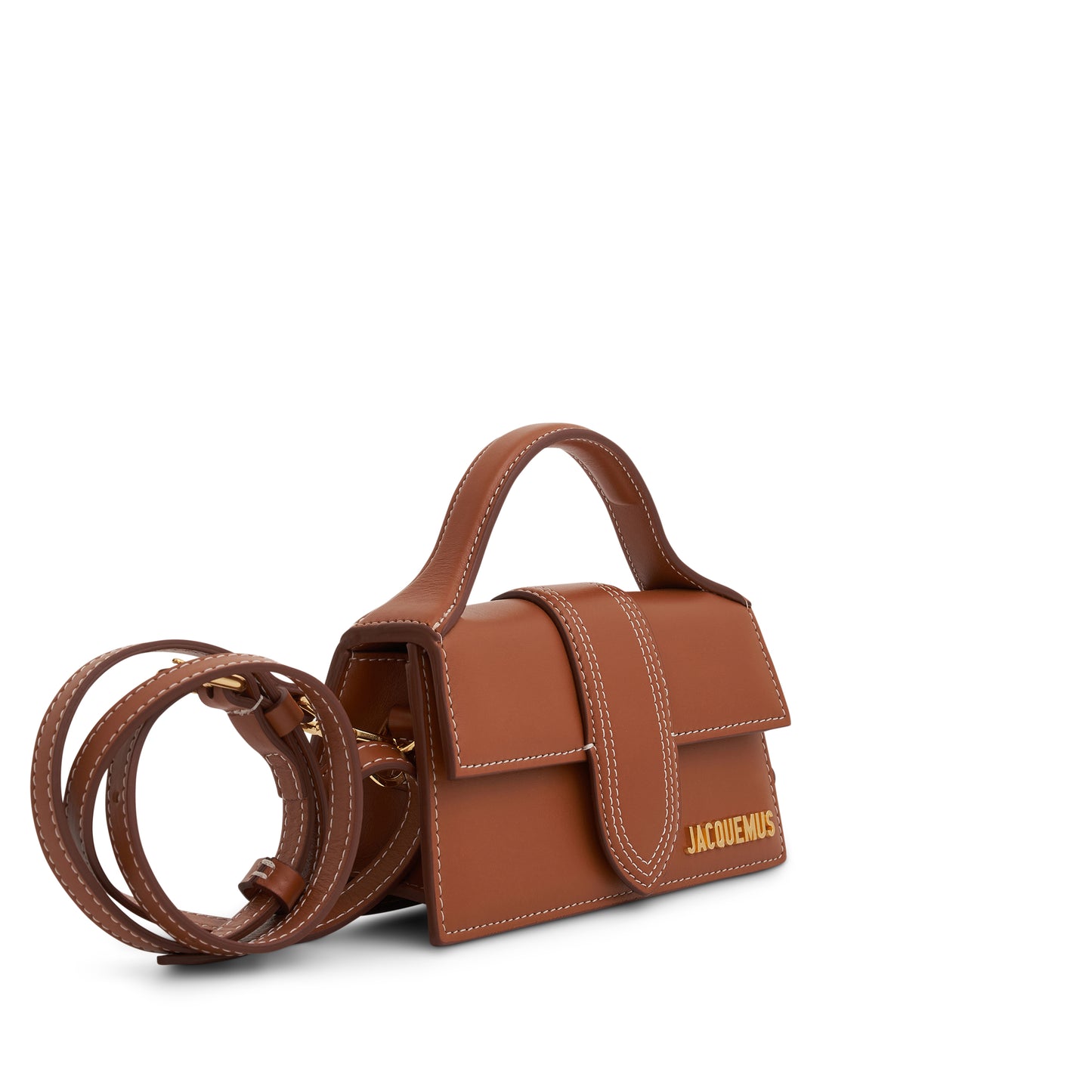 Le Bambino Mini Leather Bag in Light Brown