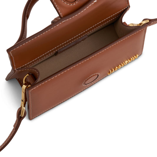 Le Bambino Mini Leather Bag in Light Brown