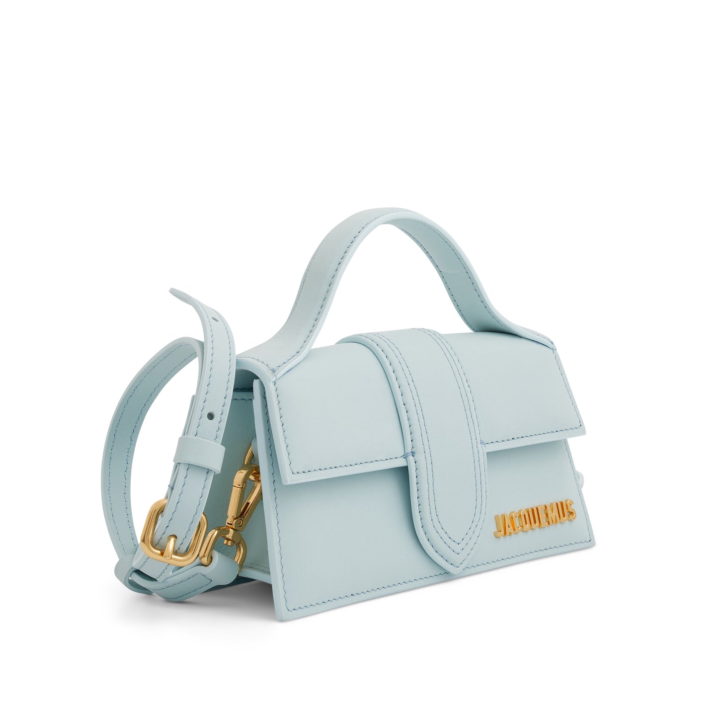 Le Bambino Mini Leather Bag in Pale Blue