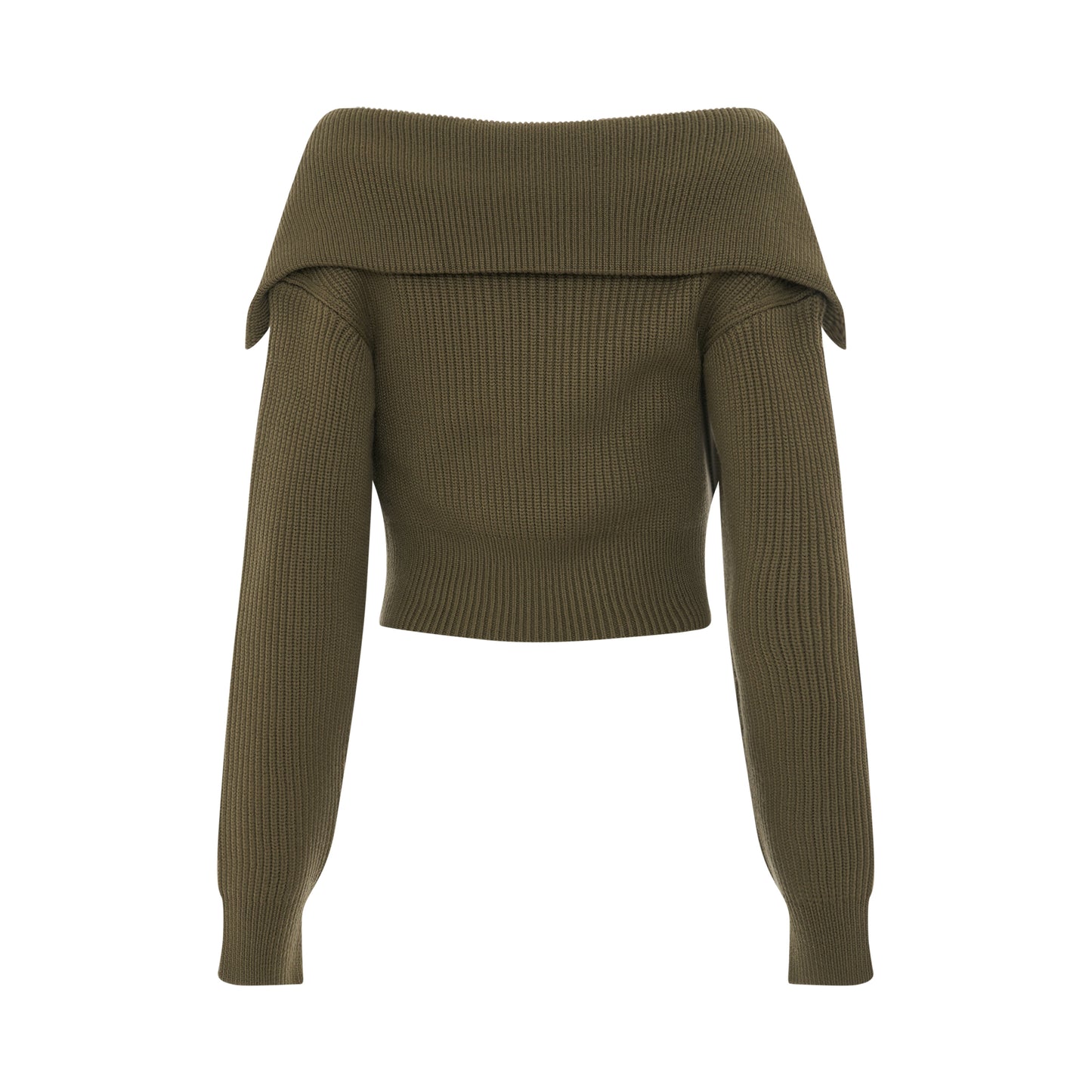 Risoul Double Collar Sweater in Khaki