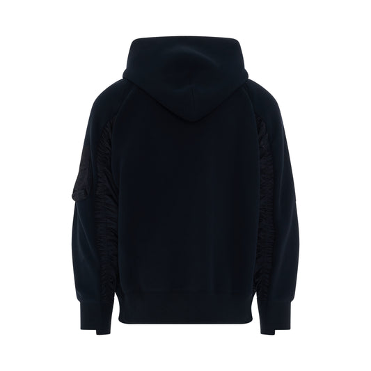 Sponge Sweat Zip Up Hoodie in Black