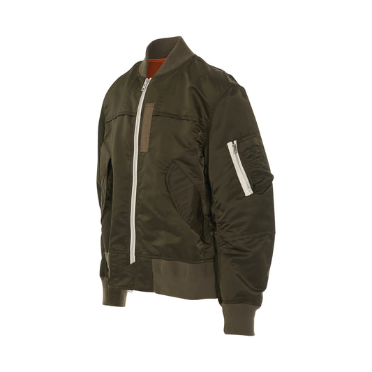 Nylon Twill Jacket in Khaki