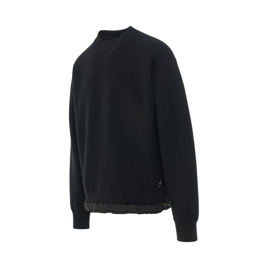 S Studs Sponge Sweatshirt in Black