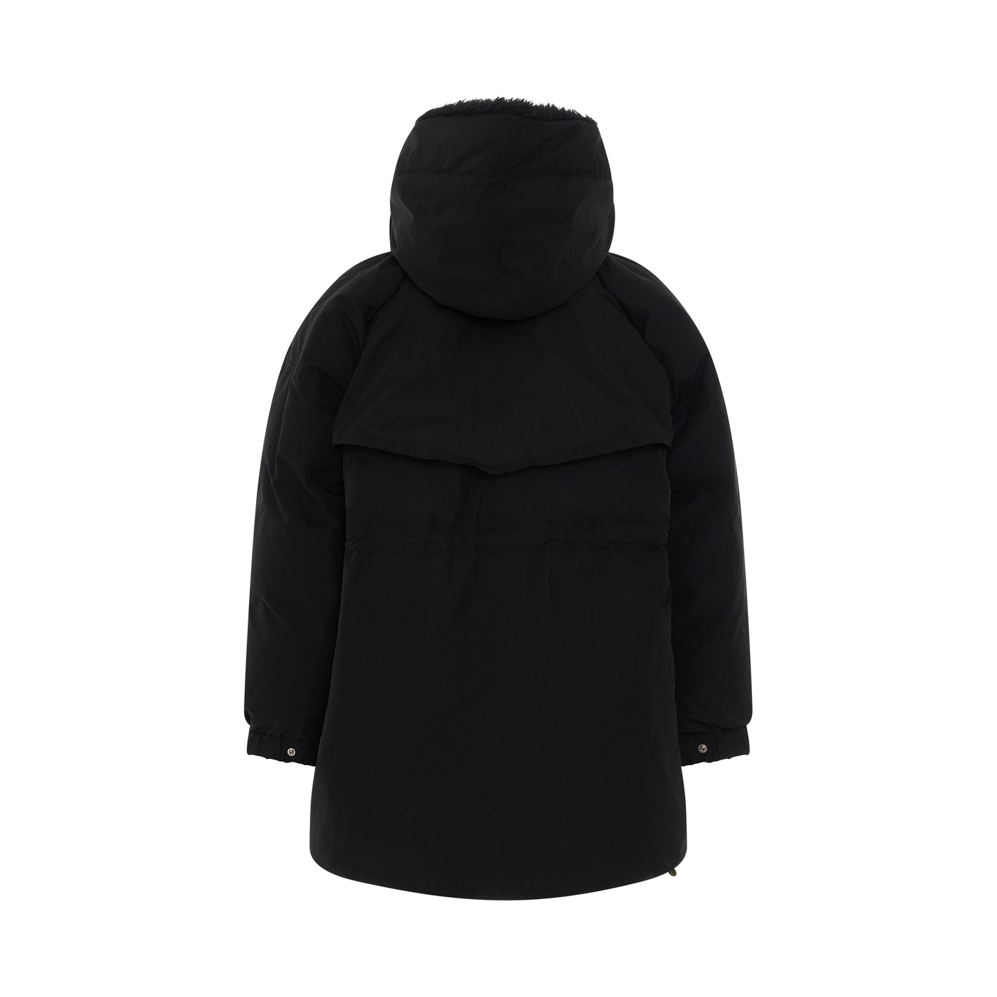 Padded Hooded Zip Up Jacket in Black