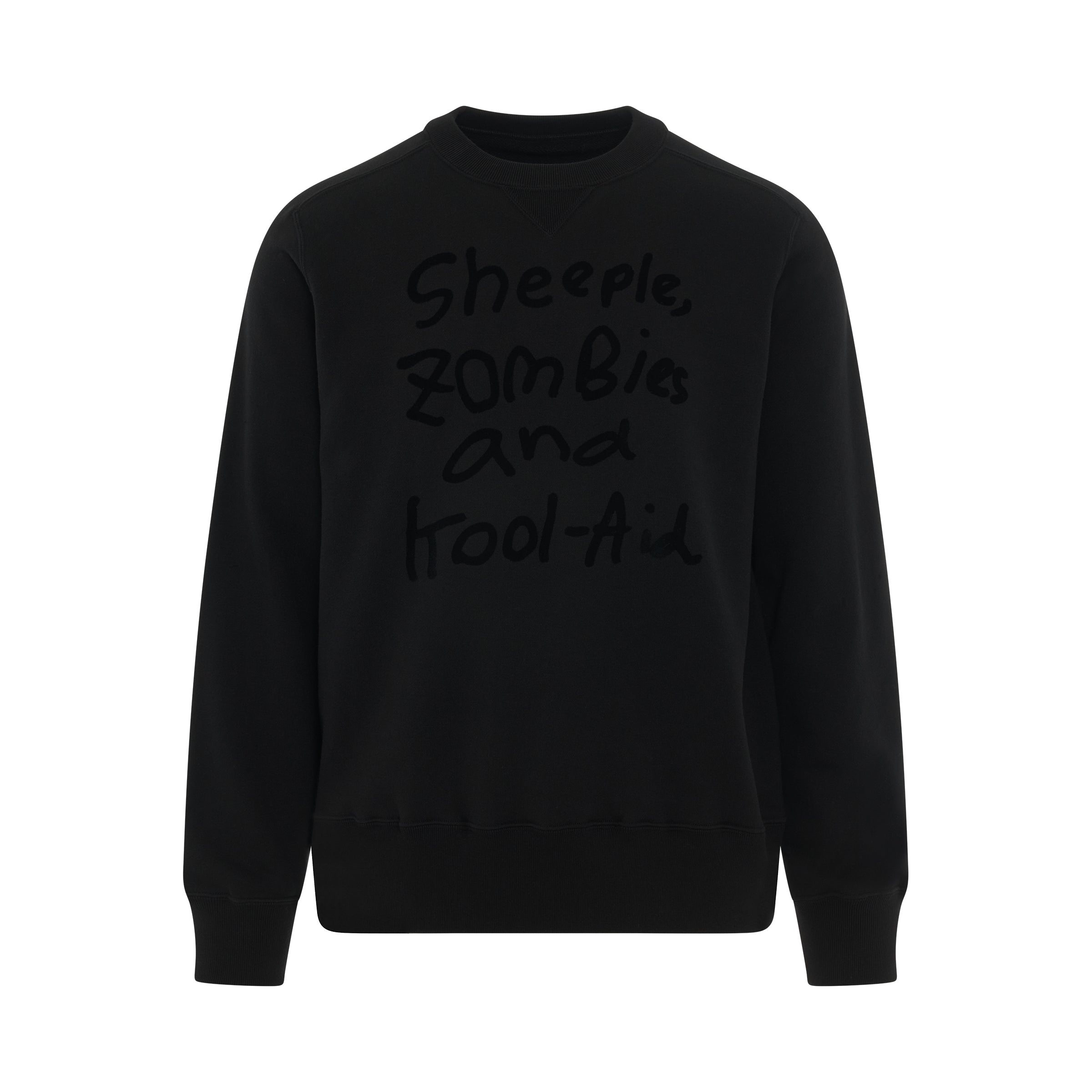 Sacai x Madsaki Flock Print Sweatshirt in Black