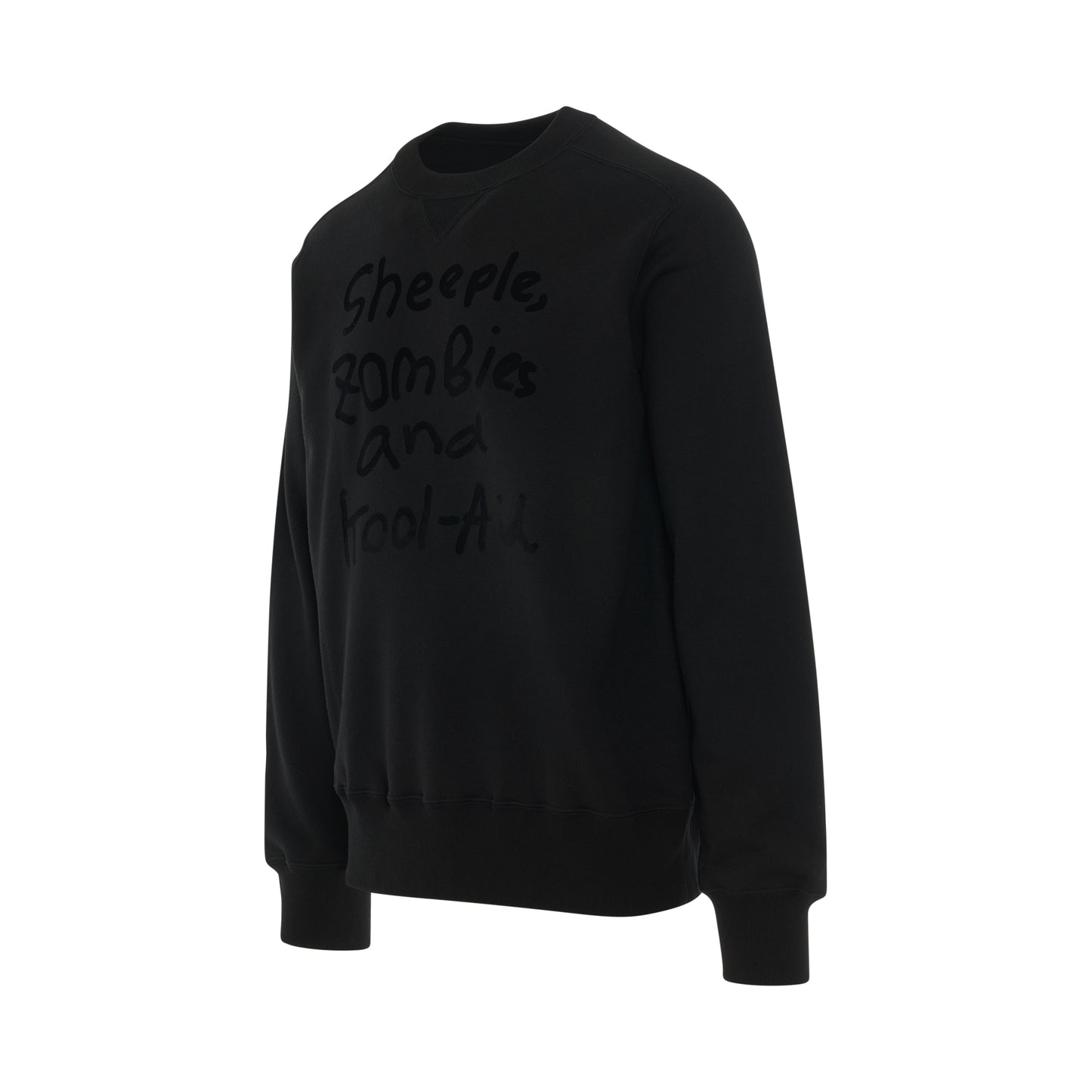 Sacai x Madsaki Flock Print Sweatshirt in Black