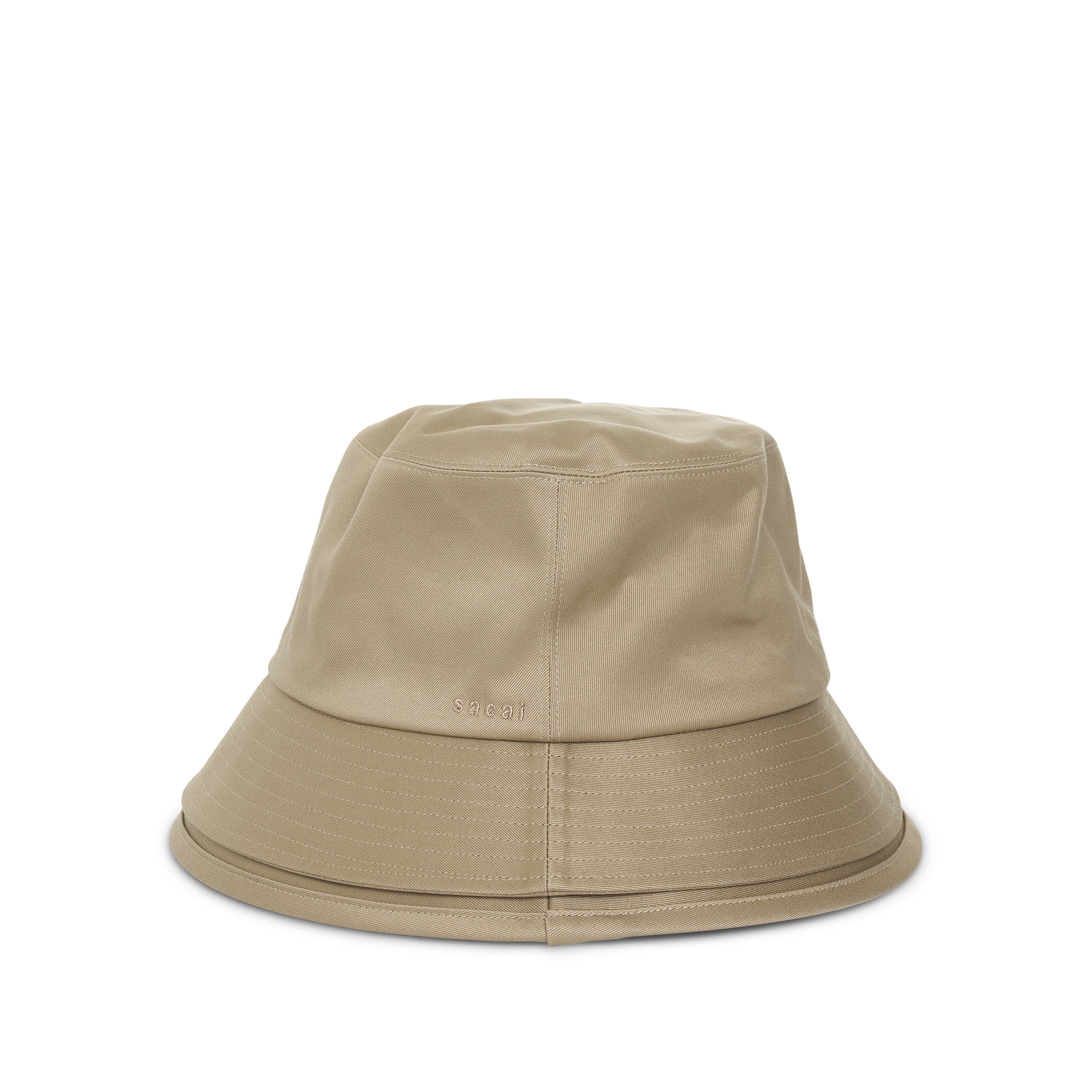 Double Brim Hat in Beige