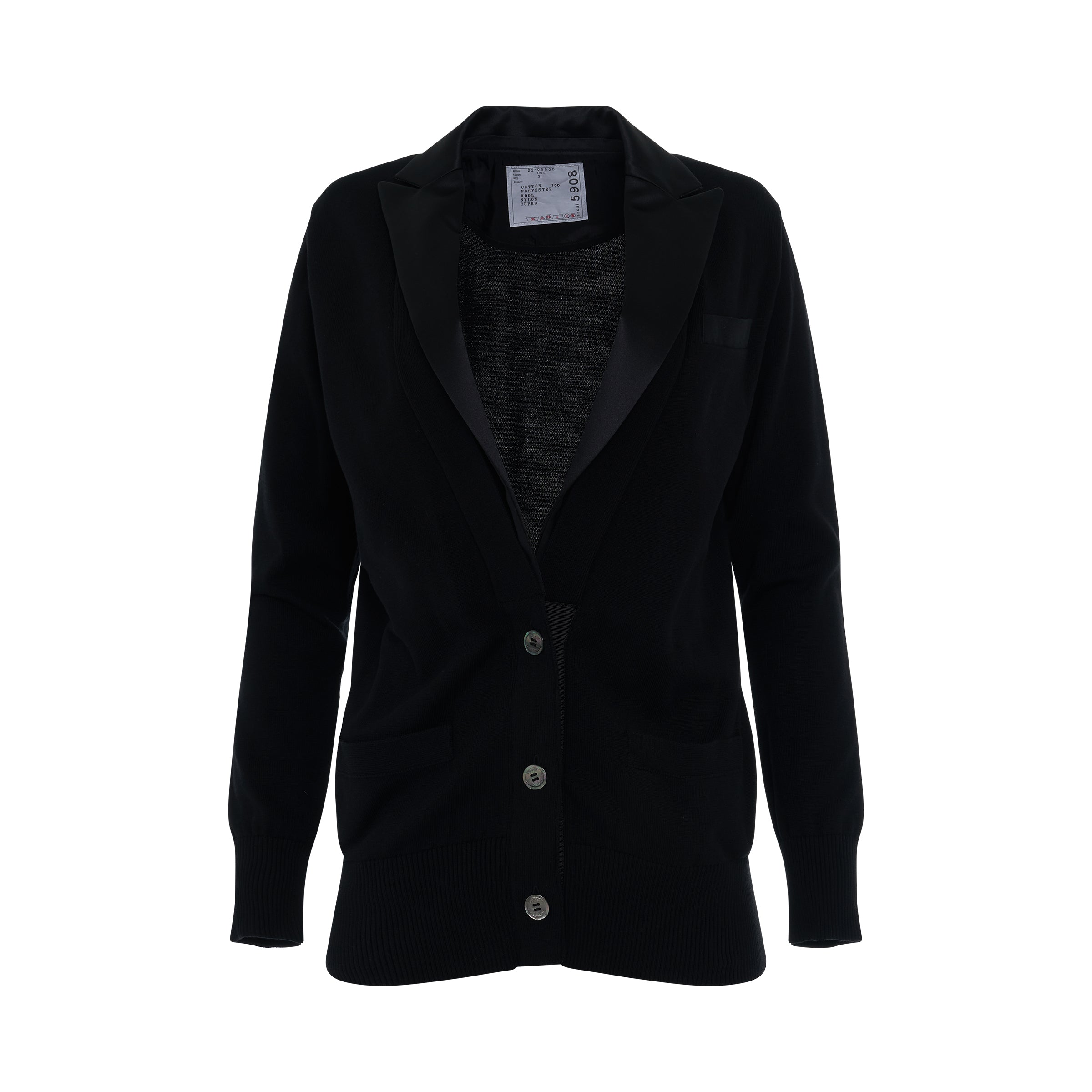 Suiting & Knit Jacket in Black