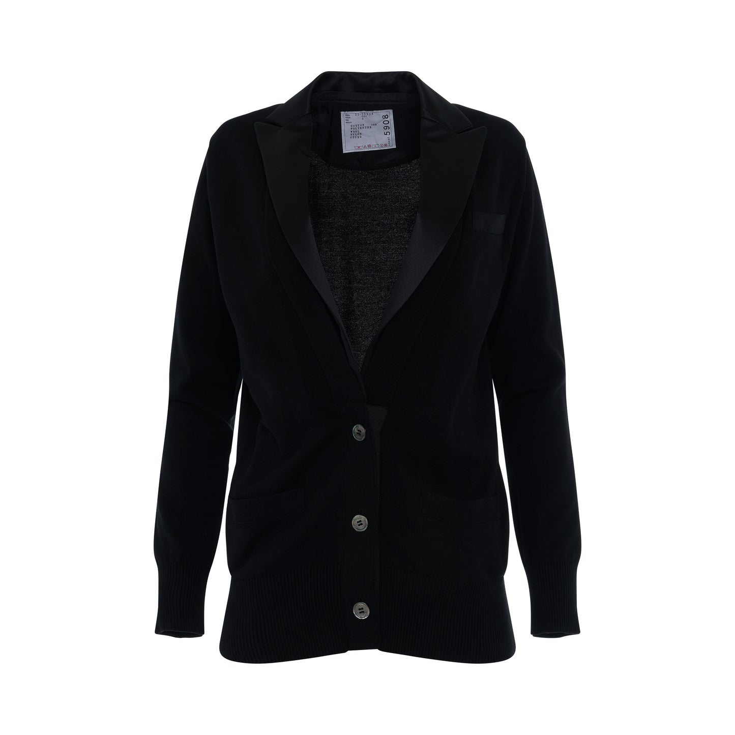 Suiting & Knit Jacket in Black