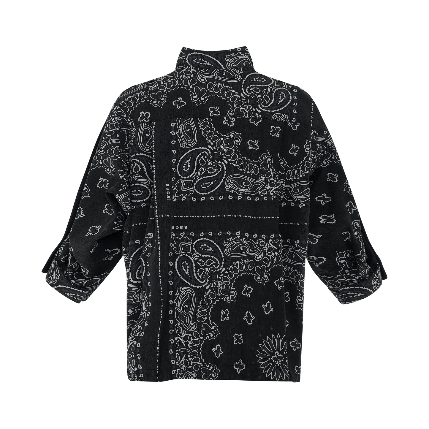 Bandana Print Pullover in Black