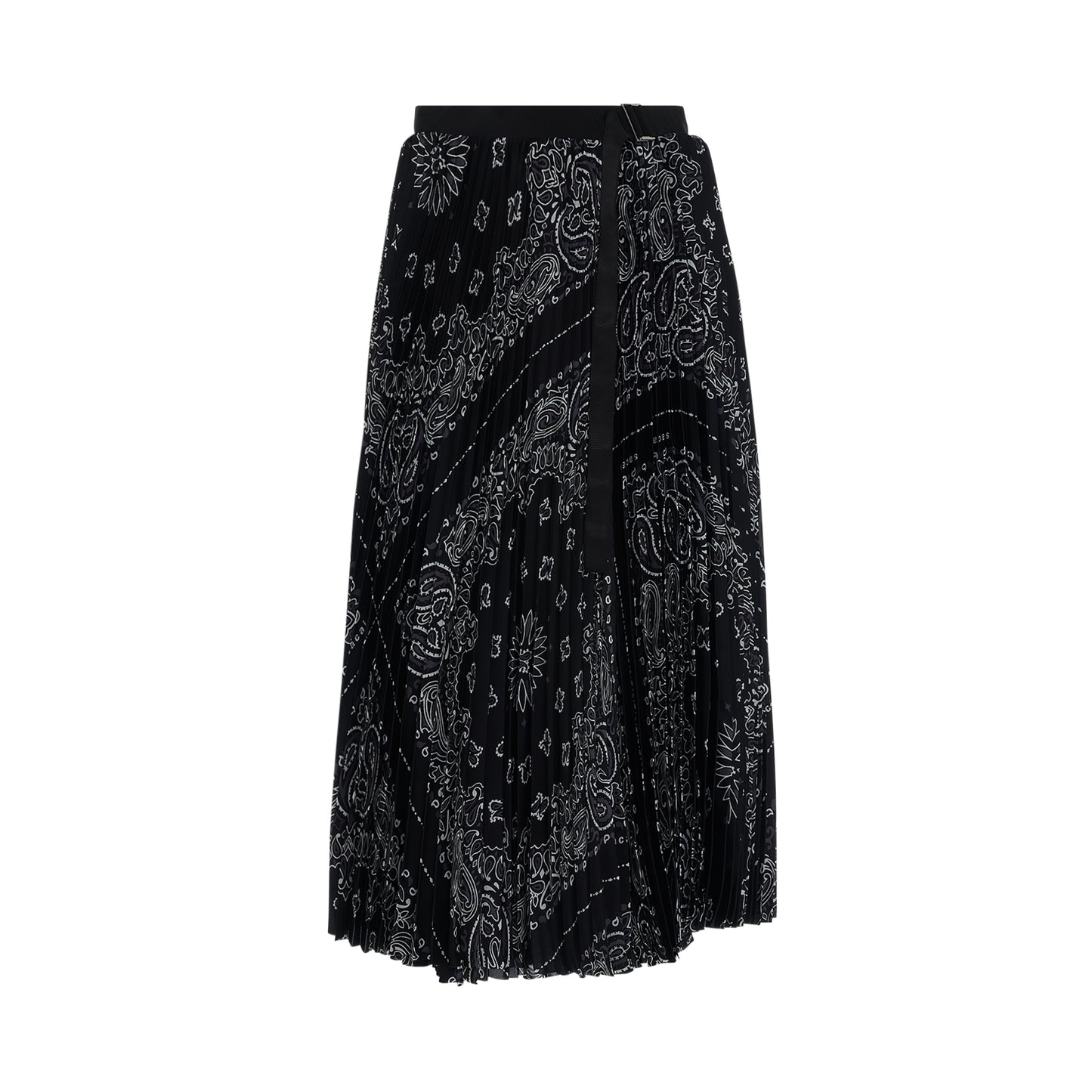 Bandana Print Skirt in Black