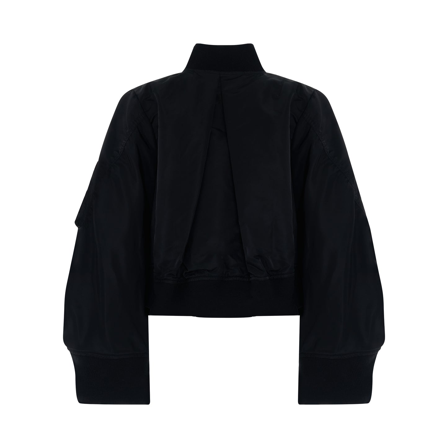 Nylon Twill Mix Jacket in Black