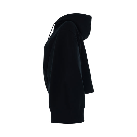 Sponge Sweat Zipup Cape in Black